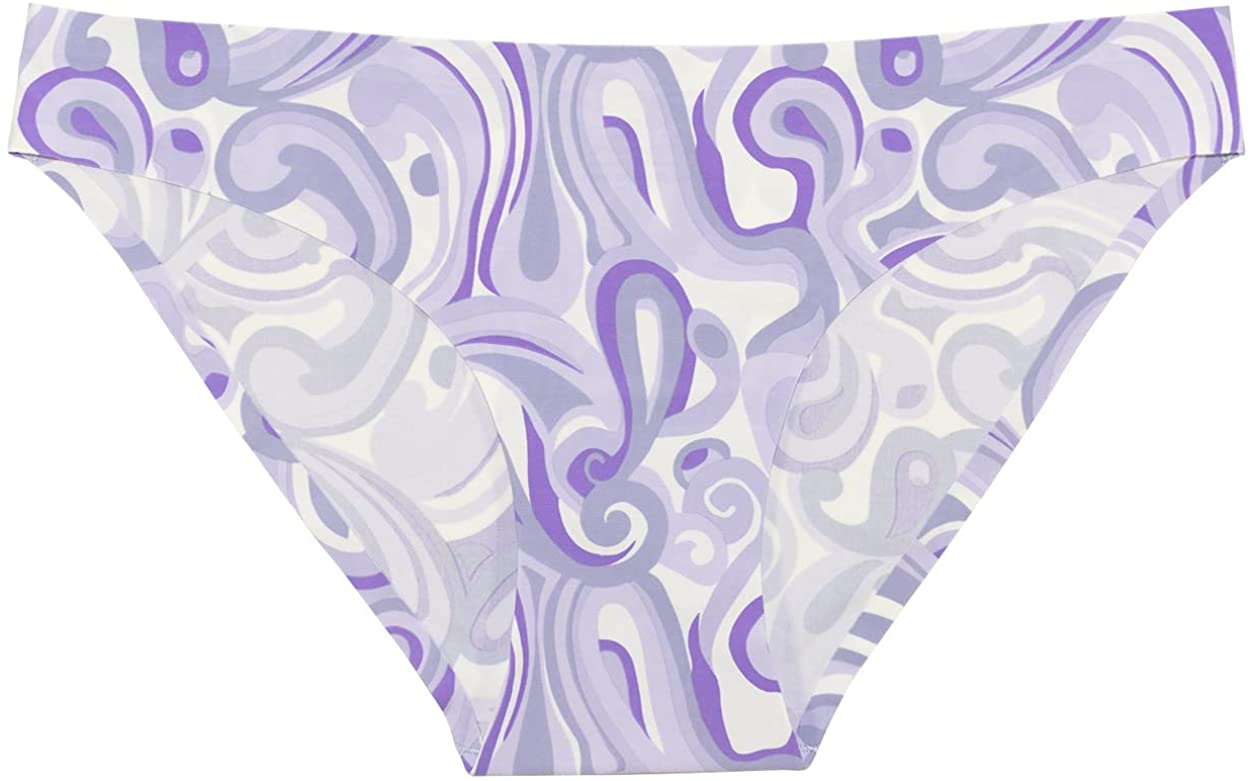 Purple Swirl No Show Laser Cut Bikini