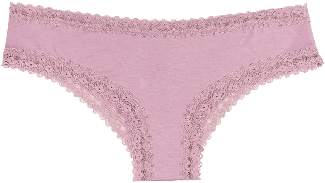 Silky Soft Cheeky with Lace Trim