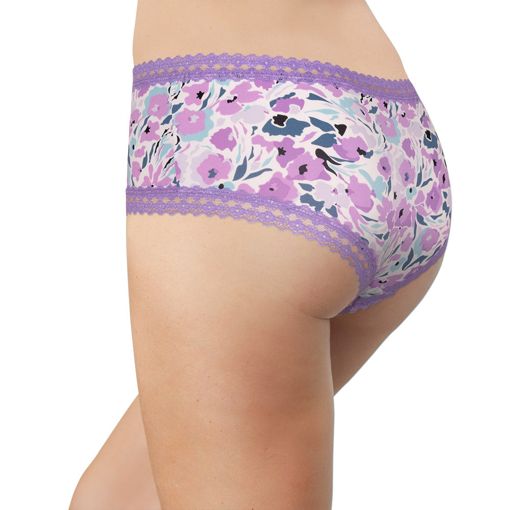 Purple Micro Hipster with Lace Trim