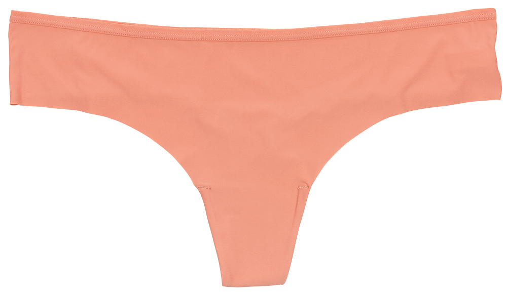 Pink Laser Cut Thong with Mesh Back