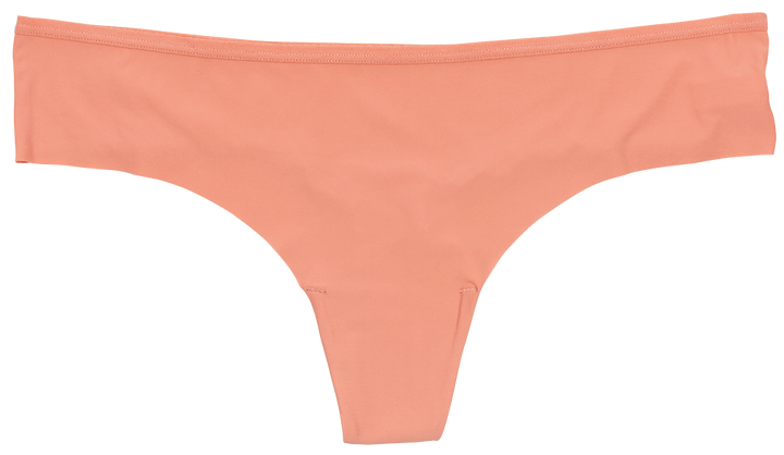 Pink Laser Cut Thong with Mesh Back