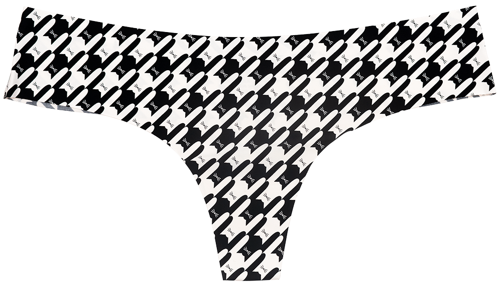 Meowstooth Kitty Cat Laser Cut No Show Thong