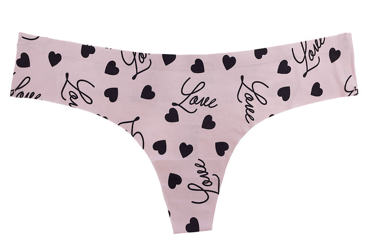 Purple Love Invisible Laser Cut Thong