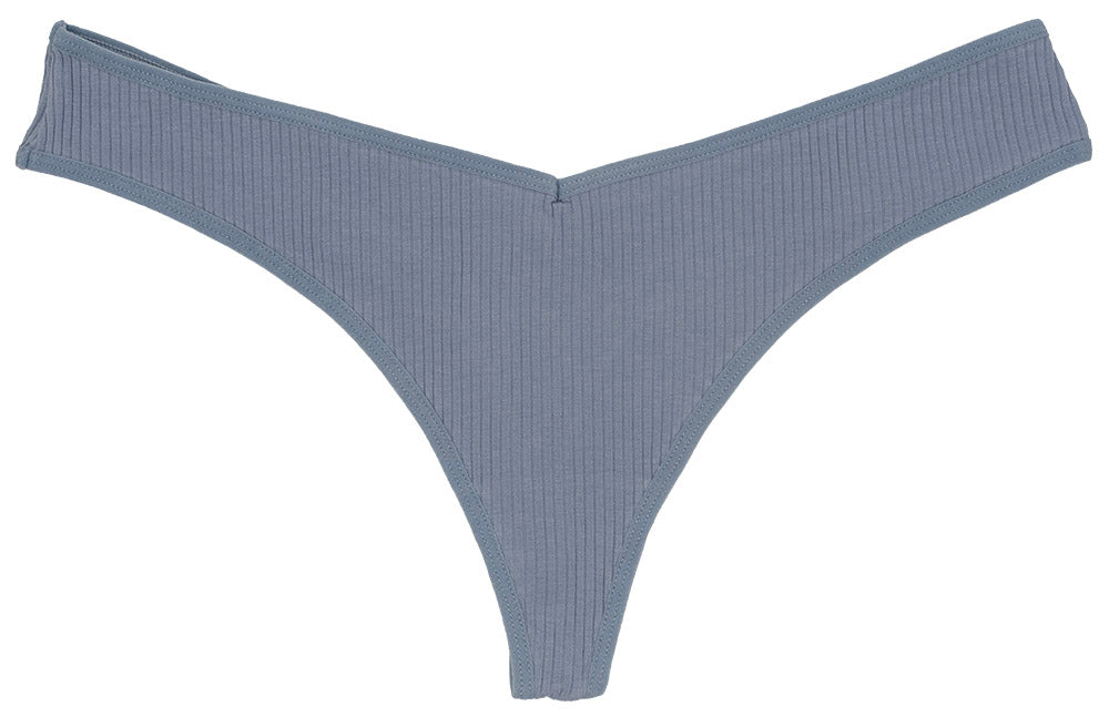 Cotton Rib Thong