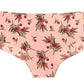 Pink and Floral Laser Cut No Show Hipster