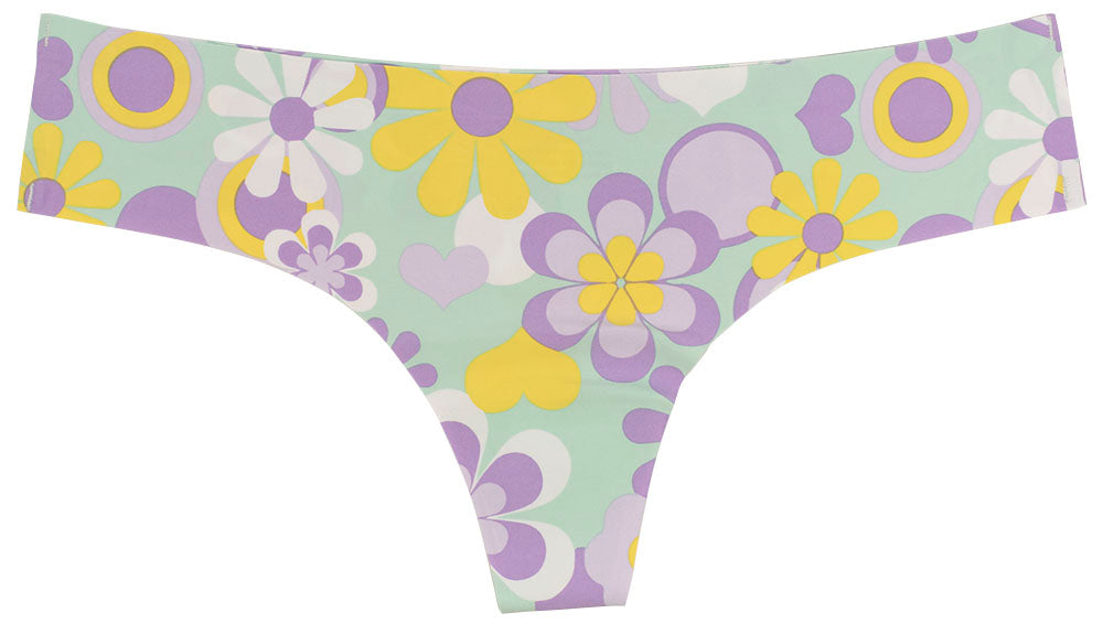 Groovy Girl No Show Laser Cut Thong