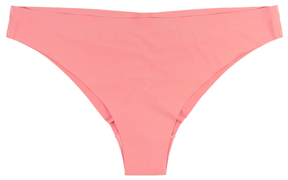 Pretty Pink Ruched Back Invisible Laser Cut Cheeky