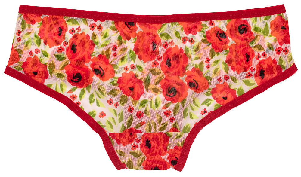 Floral All-Over Mesh Hipster