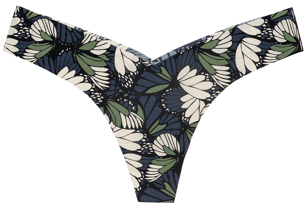 Spring Wings V-Front No Show Laser Cut Thong